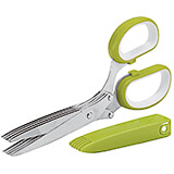Multi-color, Stainless Steel Herb Scissors, 5 Blades