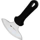 Black, Stainless Steel Pizza Cutter, Oblong, 5" X 4"