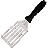 Black, Stainless Steel Slotted Spatula, 6.13" X 3.5"