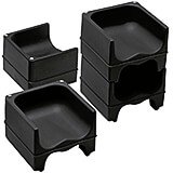 Black, Dual Height Booster Seat, No Strap, 4/PK