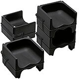 Black, Dual Height Booster Seat with Strap, 4/PK