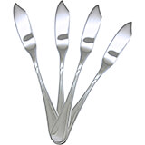 Manor Butter Knife Replacement Flatware, Stainless Steel Mirror Finish, 12/PK