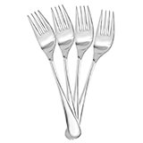 Manor Dinner Fork Replacement Flatware, Stainless Steel Mirror Finish, 12/PK