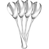 Manor Soup Spoon Replacement Flatware, Stainless Steel Mirror Finish, 12/PK