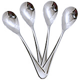 Manor Espresso Spoon Replacement Flatware, Stainless Steel Mirror Finish, 12/PK