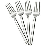 Opus Dinner Fork Replacement Flatware, Stainless Steel Mirror Finish, 12/PK