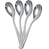 Bellissimo Serving Spoon Replacement Flatware, Stainless Steel Mirror Finish, 12/PK