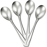Bellissimo Soup Spoon Replacement Flatware, Stainless Steel Mirror Finish, 12/PK