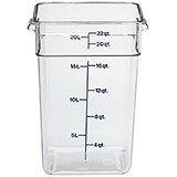Clear, 22 Qt. CamSquare Food Storage Containers, 6/PK