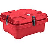 Hot Red, Top Loading Insulated Food Carrier, Half Size Pans