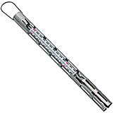 Clear, Glass Candy Thermometer With Metal Protector