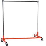 Orange Z-Rack, Heavy Duty Clothes Rack 60" L x 60" Uprights, Single Rail