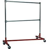 Red Z-Rack, Heavy Duty Clothes Rack 60" L x 60" Uprights, Double Rail