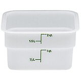 White, 2 Qt. Poly Food Storage Containers, 6/PK
