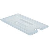 Translucent, 1/3 GN Notched Lid with Handle, 6/PK