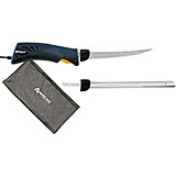 Blue, Classic EFK Electric Knife W/ 8" Freshwater and 10" Serrated Blades