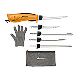 Orange, Pro EFK Electric Knife Set, 5 Fillet Blades, Glove and Carrying Bag