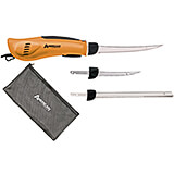 Orange, Pro EFK Electric Knife Set, 3 Fillet Blades, Glove and Carrying Bag