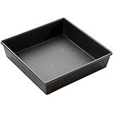 Black, Steel Exopan Non-stick Square Cake Pan, 9.5"