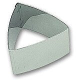 Stainless Steel Triangular Ring Molds, Convex Sides, 4/PK
