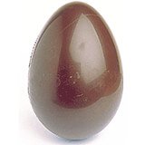 Clear, Polycarbonate Smooth Egg Shape Chocolate Molds, 5", 2/PK
