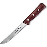 6" Boning Knife, Wide Blade, Stiff, Heavy, Rosewood Handle