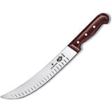 10" Cimeter Knife, Curved Blade, Granton, Rosewood Handle