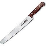 10.25" Bakers, Bread And Cake Knife, Serrated Blade, Rosewood Handle