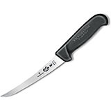 6" Boning Knife, Curved, Semi-stiff Blade, Black Fibrox Handle