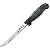6" Boning Knife, Narrow Blade, Semi-flexible, Black Fibrox Handle