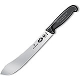 10" Butcher Knife, Straight Blade, Black Fibrox Handle