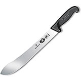 12" Butcher Knife, Straight Blade, Black Fibrox Handle