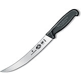 8" Curved Butcher And Breaking Knife, Black Fibrox Handle