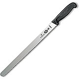 14" Roast Beef Slicer Knife, Serrated Blade, Black Fibrox Handle