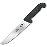 8" Churrasco Slicer Knife, 1.5" Wide, Black Fibrox Handle