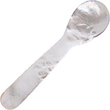 Gray, Plastic Caviar Spoon, 4.5"
