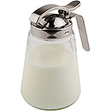 Clear, Stainless Steel Milk / Syrup Dispenser, 0.15 Qt