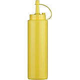 Yellow, Plastic Condiment Squeeze Bottle, 8 Oz