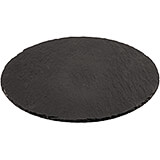 Black, Natural Slate Plate, Round, 13"