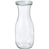 Clear, Glass Carafe W/ Glass Cover, 17 Oz, 6/PK