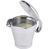 Stainless Steel Insulated Gravy Boat with Spout, 0.42 Qt