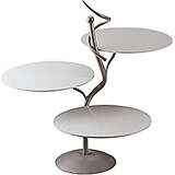 Stainless Steel Three-tier Buffet Display Stand with Trays