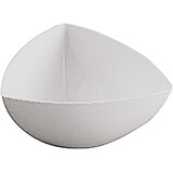 White, ABS Contemporary Triangular Bowl, 7.13"