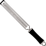 Black, Stainless Steel Grater, Fine Perforations, 15.13"