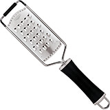 Black, Stainless Steel Grater, Traditional Perforations, 11.88"