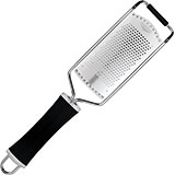 Black, Stainless Steel Grater, Extra Fine Perforations, 11.88"