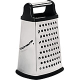 Black, Stainless Steel Four-sided Box Grater, 4"