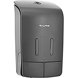 Gray, ABS Double Soap & Hand Sanitizer Dispenser, Surface Mounted, 2 X 18.5 OZ Capacity