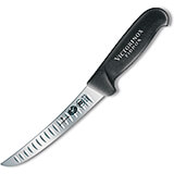 6" Boning Knife, Wide, Stiff, Curved Blade, Granton Edge, Fibrox Handle