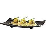 Black, Melamine Raised Sushi Tray, 8.88" X 3.88"